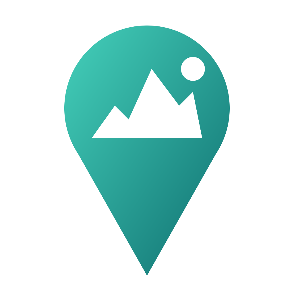 Pin, gradient — PNG, 1024 × 1024, transparent