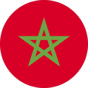 A red circle with a green five-pointed star in the center.