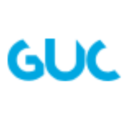 A blue logo featuring the letters "GUC" in a stylized, connected font.