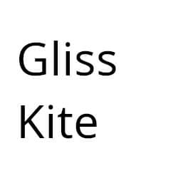 The image contains the words "Gliss Kite" in a plain black font on a white background.