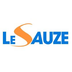 Logo featuring the text "Le Sauze" with the letter "S" stylized in orange and the rest of the text in blue.