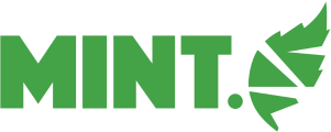 Green logo with the word "MINT." in bold letters and a stylized leaf graphic to the right.