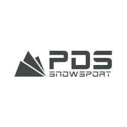 PDS Snowsport logo featuring stylized mountain peaks and the text "PDS Snowsport" in bold, modern font.
