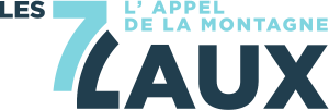 Logo of "Les 7 Laux" with the text "L'Appel de la Montagne" in a stylized font. The number 7 is prominently displayed on the left.