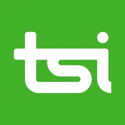 A green square with white lowercase letters 'tsi' in a bold, modern font.