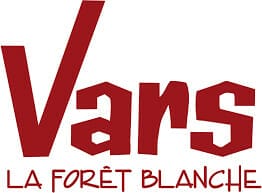 Vars La Forêt Blanche logo featuring red text on a white background. The word "Vars" is in large, bold letters, with "La Forêt Blanche" in smaller script below it.