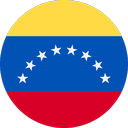 The flag of Venezuela, consisting of three horizontal stripes in yellow, blue, and red. Seven white stars arranged in an arc are centered on the blue stripe.